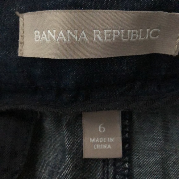 Banana Republic Cotton Dark Chambray Shorts - Picture 2 of 3